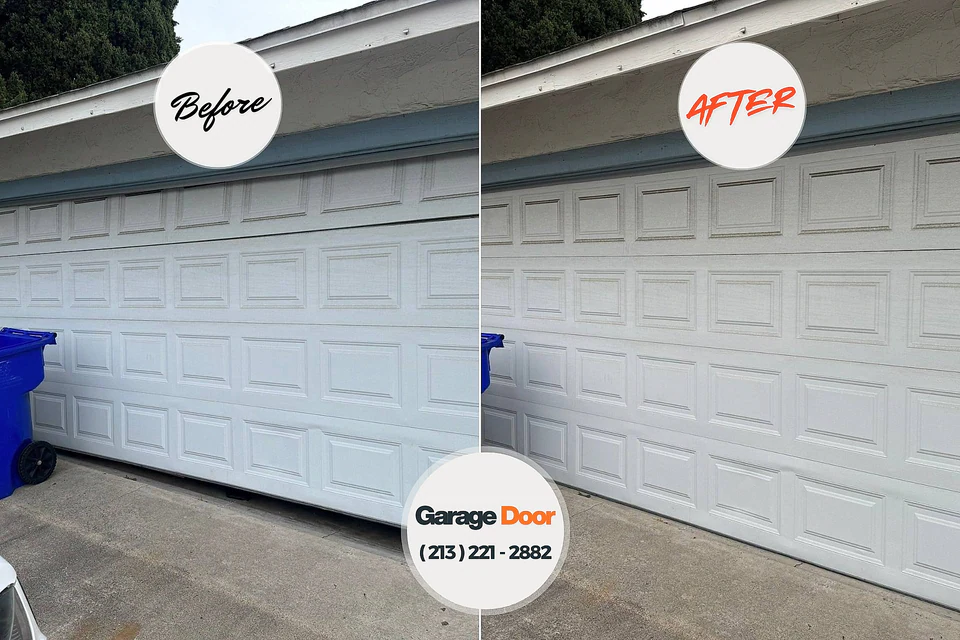 Before and after: garage door repair 78390